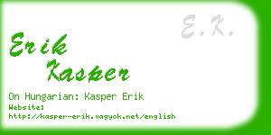 erik kasper business card